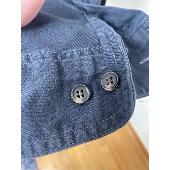 Filson Cotton Black Button Down Shirt Mens Size L Collar Casual Hunting Hiking - Picture 10 of 13